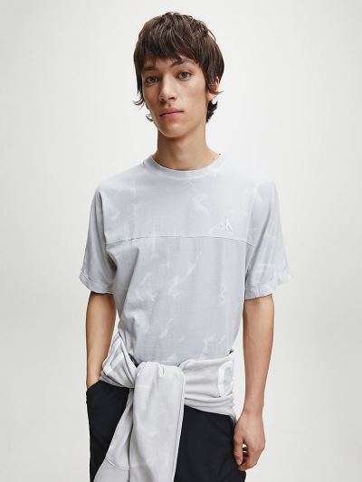 Calvin Klein Ruhák HU651221 | Calvin Klein Organic Cotton Back Logo Férfi Póló Szürke